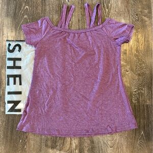 SHEIN Purple Short Sleeve Top. NWOT.